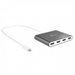NEW JCA366 15A-JCA366 J5CREATE JCA366 USB-C TO 4-PORT QUAD HDMI MULTI-MONITOR ADAPTER (1 X USB-C TO 4 X HDMI MAX RESOLUTION 19
