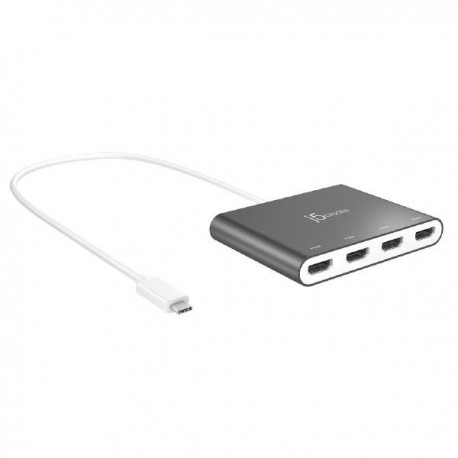 NEW JCA366 15A-JCA366 J5CREATE JCA366 USB-C TO 4-PORT QUAD HDMI MULTI-MONITOR ADAPTER (1 X USB-C TO 4 X HDMI MAX RESOLUTION 19