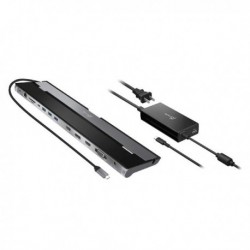NEW JCD543P 15A-JCD543P J5CREATE JCD543P USB-C TRIPLE DISPLAY DOCKING STATION WITH 100W PD ADAPTOR (USB-C TO VGA/HDMI/DP RJ45