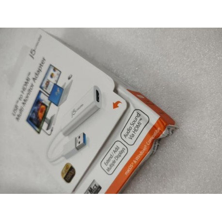 JUA254-NQR 15A-JUA254-NQR J5CREATE JUA254 USB TO HDMI MULTI-MONITOR ADAPTER (1080P HD WITH A RESOLUTION UP TO 2048 X 1152) CAR