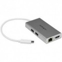 NEW STARTECH.COM DKT30CHPDW USB C MULTIPORT ADAPTER - PD - SILVER..b