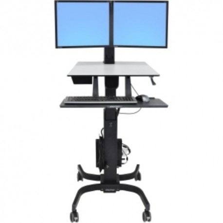 NEW ERGOTRON 24-214-085 WORKFIT-C SIT-STAND DUAL LCD BLACK..b