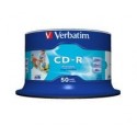 NEW 41908 VERBATIM CD-R 700MB 50PK WHITE INKJET 52X.e