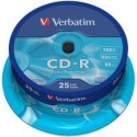 NEW 43432 VERBATIM CD-R 700MB 25PK SPINDLE 52X.e