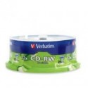 NEW 95155 VERBATIM CD-RW 700MB 25PK SPINDLE 12X.e