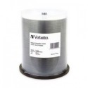 NEW 95252 VERBATIM CD-R 700MB 100PK WHITE WIDE INKJET 52X.e