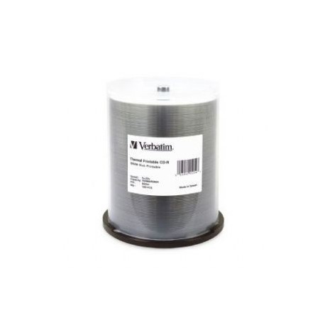 NEW VERBATIM CD-R 700MB 100PK WHITE WIDE THERMAL 52X - 95254.e
