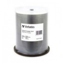 NEW VERBATIM CD-R 700MB 100PK WHITE WIDE THERMAL 52X - 95254.e