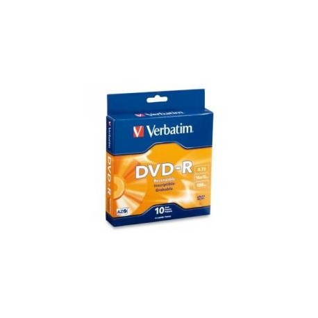 NEW 95100 VERBATIM DVD-R 4.7GB 10PK SPINDLE 16X.e
