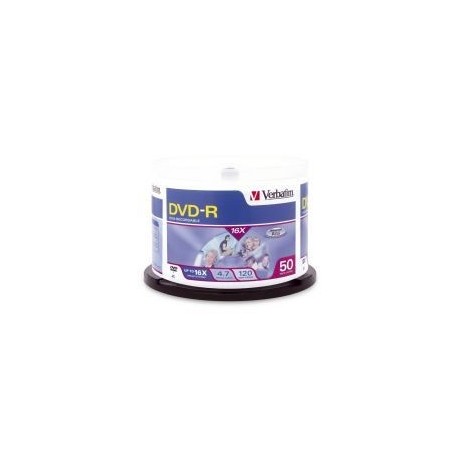 NEW 95101 VERBATIM DVD-R 4.7GB 50PK SPINDLE 16X.e
