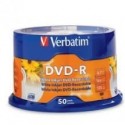 NEW 95137 VERBATIM DVD-R 4.7GB 50PK WHITE INKJET 16X.e