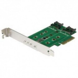 NEW STARTECH.COM PEXM2SAT32N1 M.2 SSD CARD 1X PCIE (NVME) 2X SATA M.2.b