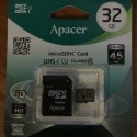 NEW APACER AP32GMCSH10U1-R NEW 32GB SD SECURE DATA MICROSDHC CARD UHS-I CLASS 10 45MBPS...