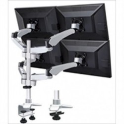 NEW XERGO EM65159 MONITOR DESK MOUNTING ARM MAX. 27" C CLAMP 4 MONITORS...