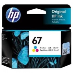 NEW 3YM55AA HP 67 TRI-COLOR ORIGINAL INK CARTRIDGE.c.