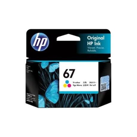 NEW 3YM55AA HP 67 TRI-COLOR ORIGINAL INK CARTRIDGE.c.