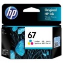 NEW 3YM55AA HP 67 TRI-COLOR ORIGINAL INK CARTRIDGE.c.