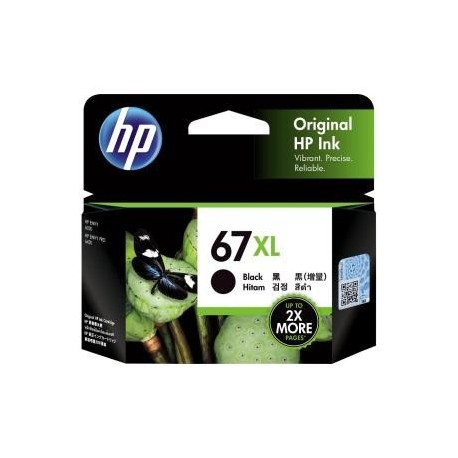 NEW 3YM57AA HP 67XL BLACK ORIGINAL INK CARTRIDGE.c.