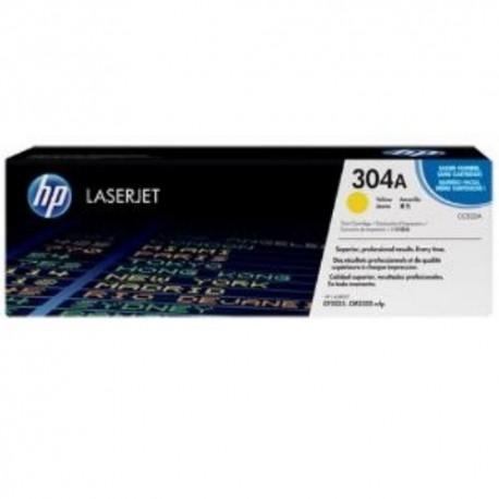 NEW CC532A HP CLJ CP2025 YELLOW PRINT CARTRIDGE WITH COLORSPHERE TONER.c.