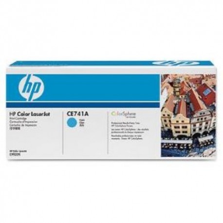 NEW HP CE741A CLJ CP5220 CYAN PRINT CARTRIDGE WITH COLORSPHERE TONER.c.