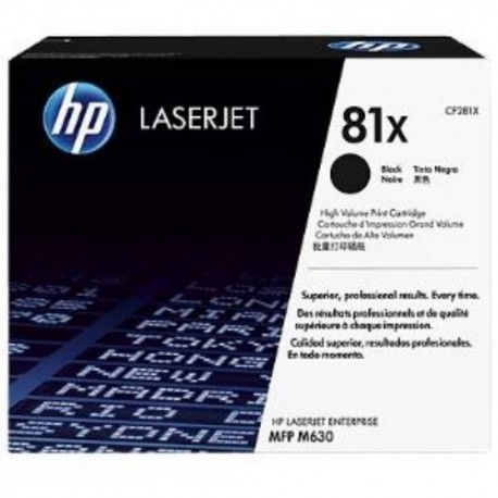 NEW CF281X HP 81X HIGH YIELD BLACK ORIGINAL LASERJET TONER CARTRIDGE.c.